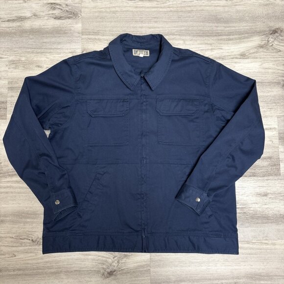 Duluth Trading Everyday Work Jacket Mens XL Blue 34318 Lightweight Chore Coat - Picture 5 of 8